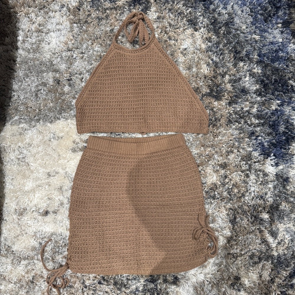 Swimsuit cover up set skirt and top